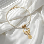 Elegant Fishbone Rope Necklace