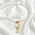 Elegant Fishbone Rope Necklace