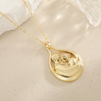 Romantic Embracing Couple Pendant Necklace