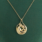 Romantic Embracing Couple Pendant Necklace