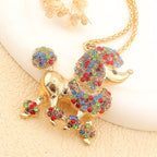 Whimsical Rainbow Poodle Necklace