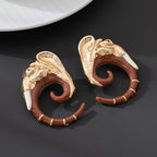 Whimsical Elephant Hoop Earrings