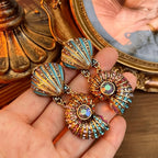 Iridescent Seashell Drop Earrings