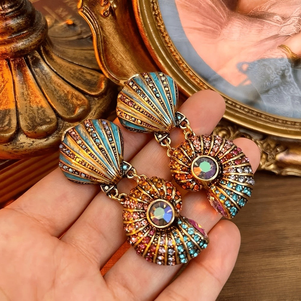 Iridescent Seashell Drop Earrings