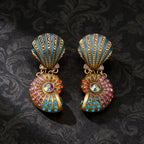 Iridescent Seashell Drop Earrings
