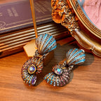 Iridescent Seashell Drop Earrings