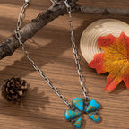 Boho Turquoise Flower Necklace