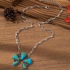 Boho Turquoise Flower Necklace