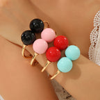 Colorful Sphere Open Cuff Bracelet
