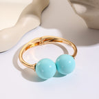 Colorful Sphere Open Cuff Bracelet
