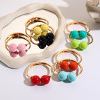 Colorful Sphere Open Cuff Bracelet