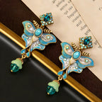 Whimsical Pink Butterfly Drop Earrings