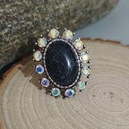 Boho Oval Turquoise Statement Ring