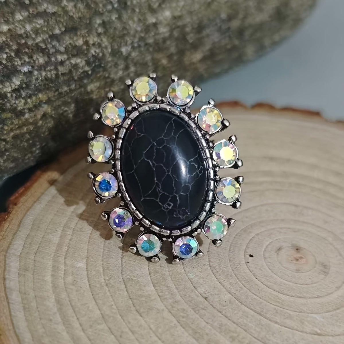 Boho Oval Turquoise Statement Ring