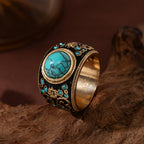Ornate Turquoise Statement Ring