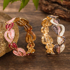 Iridescent Heart Link Bracelet