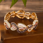 Iridescent Heart Link Bracelet