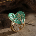 Elegant Filigree Heart Statement Ring
