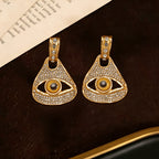 Whimsical Eye Pave Drop Earrings