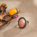 Vintage Oval Gemstone Statement Ring