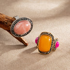 Vintage Oval Gemstone Statement Ring