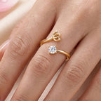 Dainty Butterfly Solitaire Ring