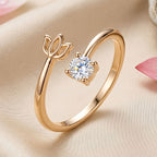 Dainty Butterfly Solitaire Ring