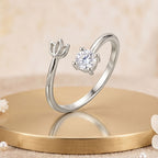 Dainty Butterfly Solitaire Ring