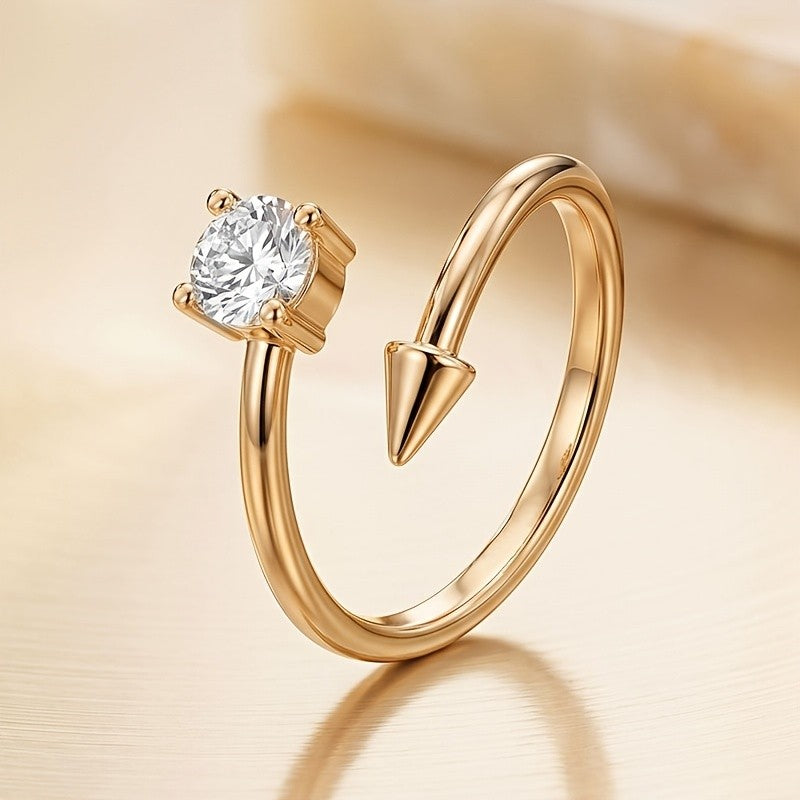 Dainty Butterfly Solitaire Ring