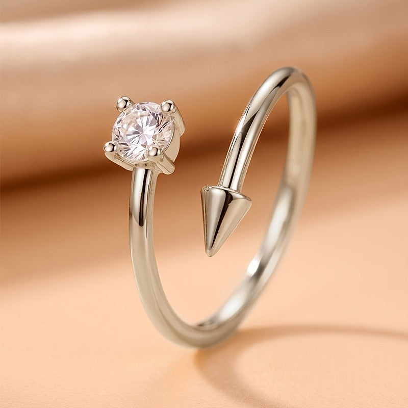 Dainty Butterfly Solitaire Ring