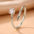 Dainty Butterfly Solitaire Ring
