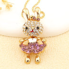 Coquette Crystal Bunny Necklace