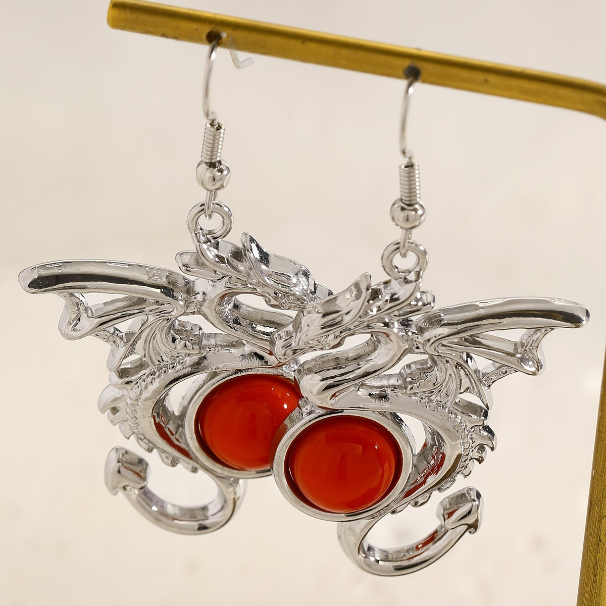 Gothic Dragon Drop Earrings
