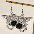 Gothic Dragon Drop Earrings