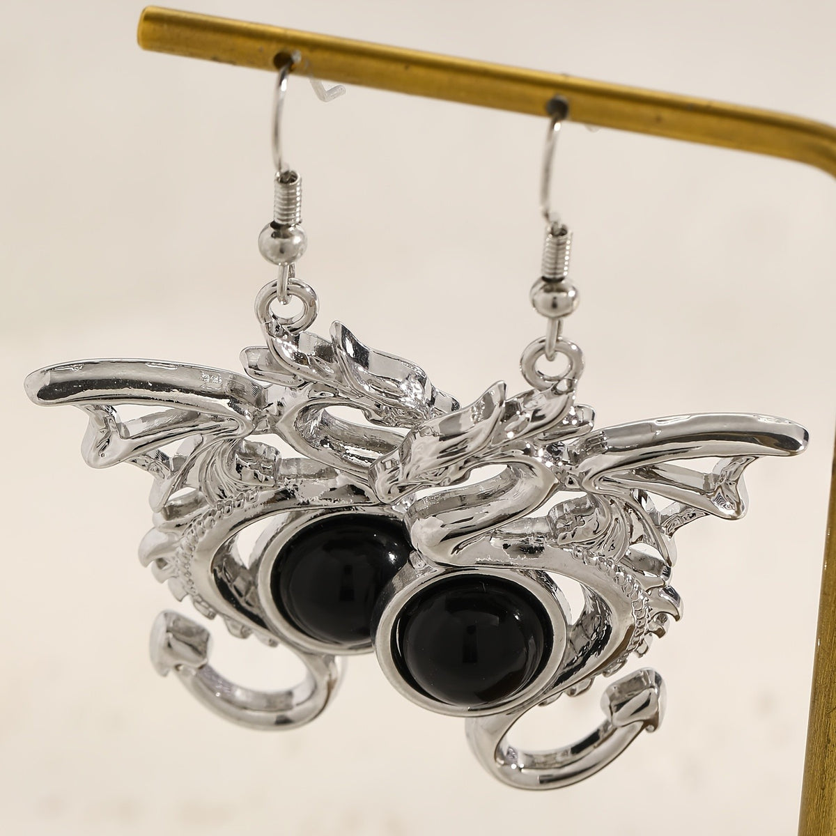 Gothic Dragon Drop Earrings