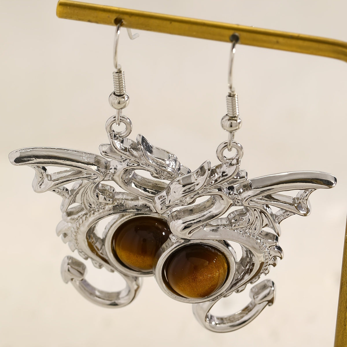 Gothic Dragon Drop Earrings