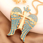 Elegant Angel Wing Cross Necklace