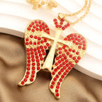 Elegant Angel Wing Cross Necklace