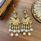 Mythical Winged Creature Fringe Drop Earrings