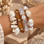 4pc Boho Chunky Bead Bracelet Set