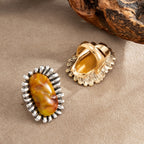 Boho Amber Statement Ring