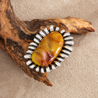 Boho Amber Statement Ring