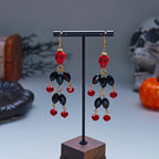 Gothic Skull Bead Drop Earrings