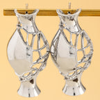 Whimsical Floral Vase Drop Earrings