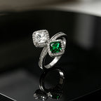 Elegant Square Gemstone Ring