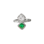 Elegant Square Gemstone Ring