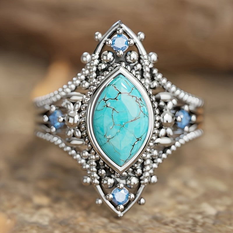 Skyfire Turquoise Statement Ring