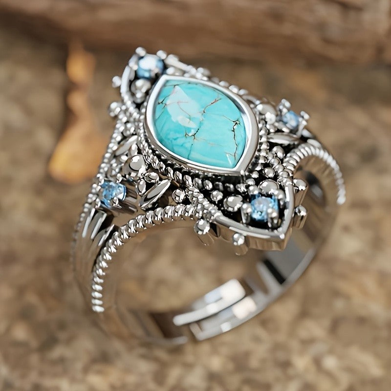 Skyfire Turquoise Statement Ring