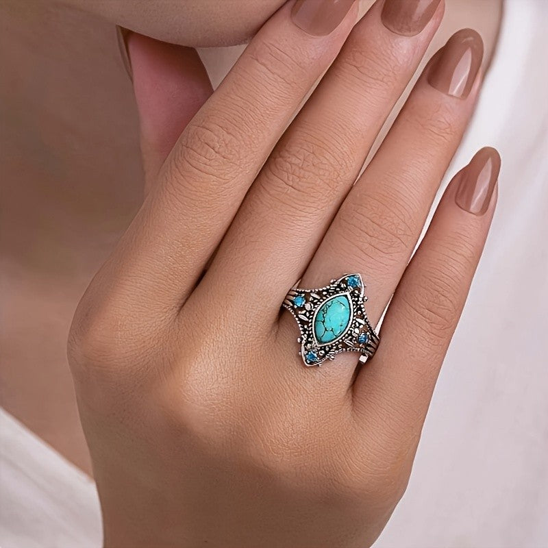 Skyfire Turquoise Statement Ring