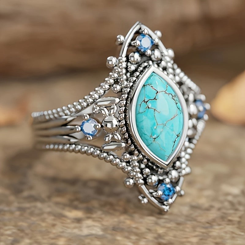 Skyfire Turquoise Statement Ring